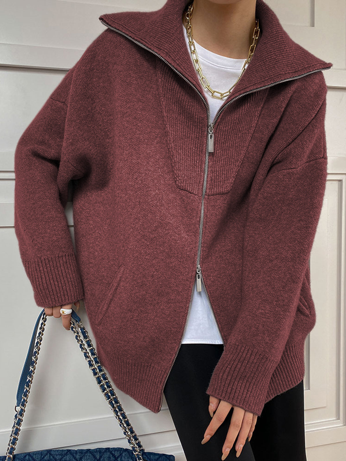 ALISHA | CARDIGAN À COL OUVERT POUR FEMMES | OVERSIZED