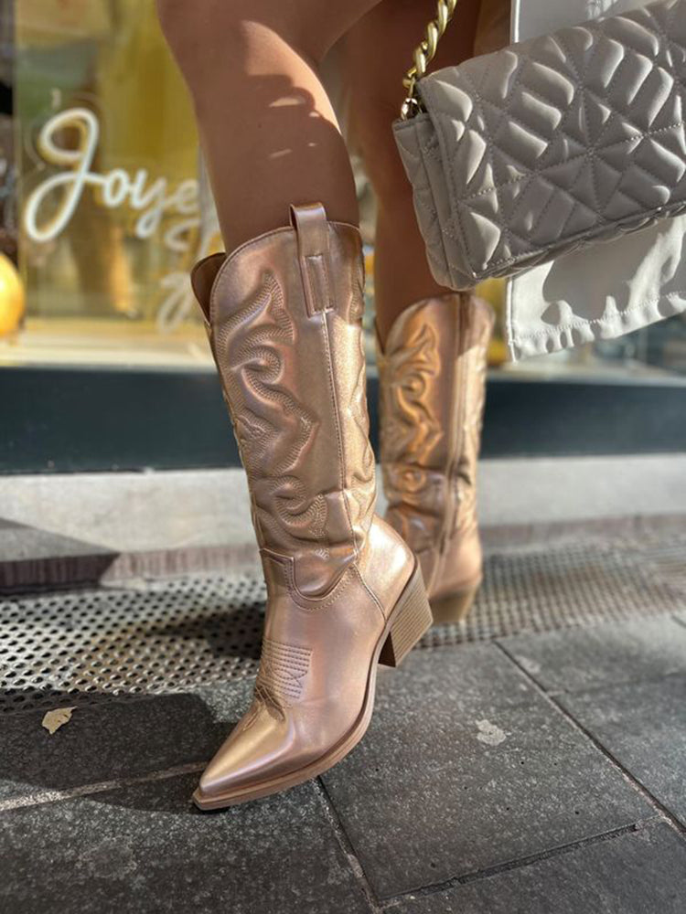 BOTTES DE COW-BOY MÉTALLIQUES POUR FEMMES | COWGIRL