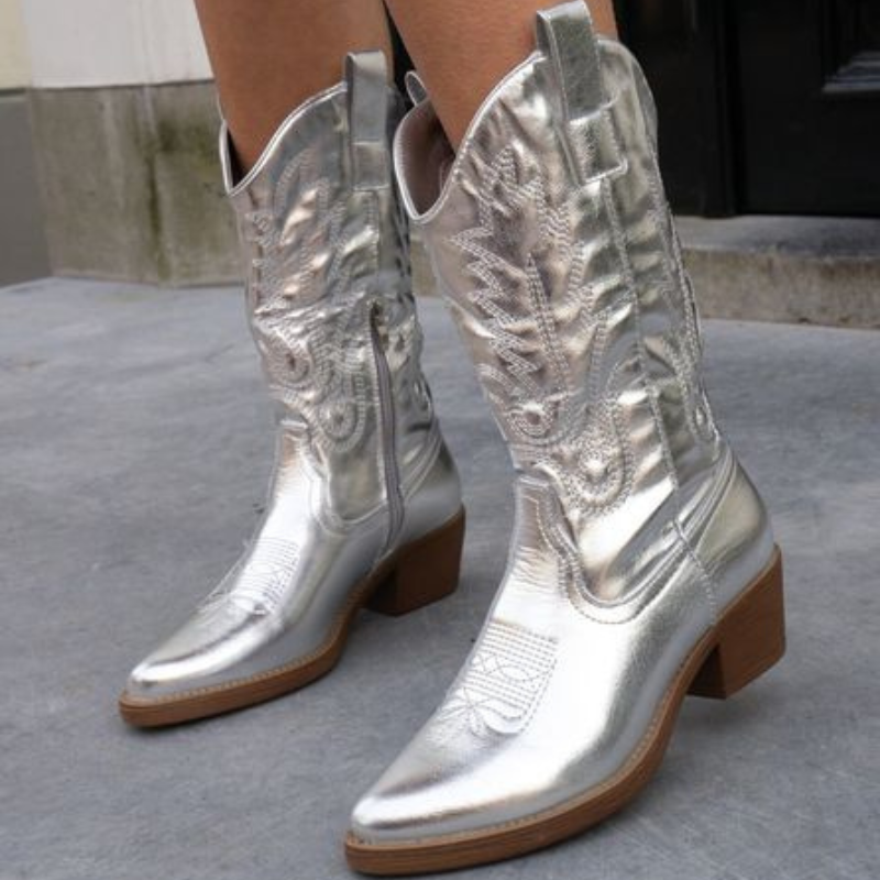 BOTTES DE COW-BOY MÉTALLIQUES POUR FEMMES | COWGIRL